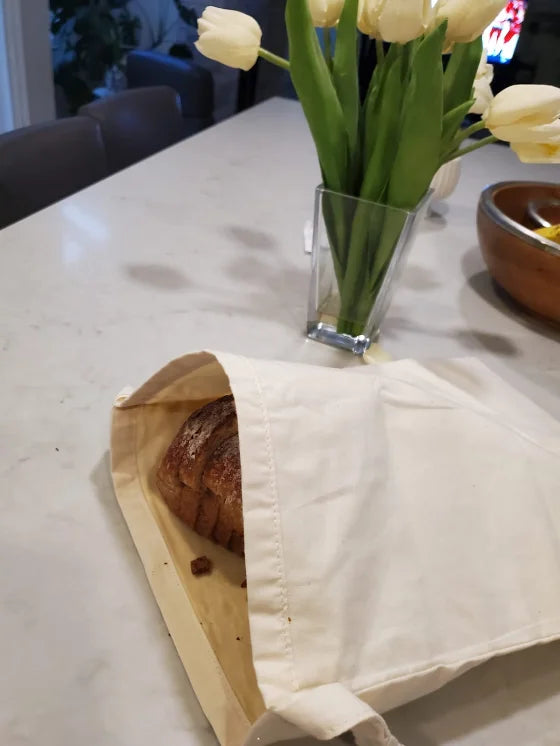 Customer photo of a jam Crummy bag on a kitchen bench